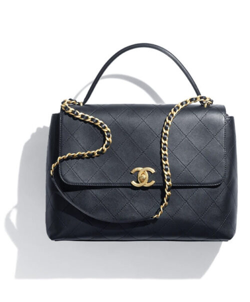 Chanel Maxi Flap Bag With Top Handle AS5543 Black